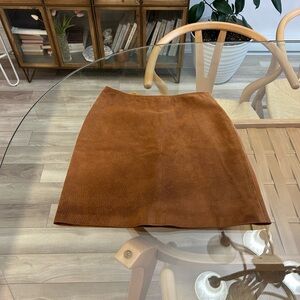 Vintage Leather Camel Skirt